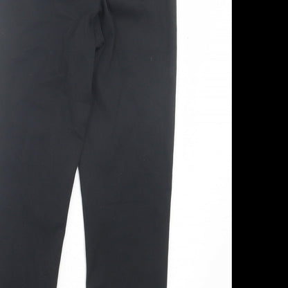 Marks and Spencer Womens Black Polyester Cropped Leggings Size 8 L19 in Regular Pullover