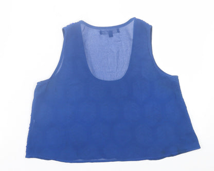 Womens UK Size S TFNC Blue Cropped Tank