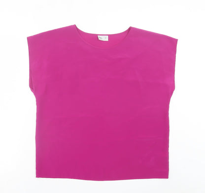Womens UK Size 16 BHS Purple Basic T-Shirt