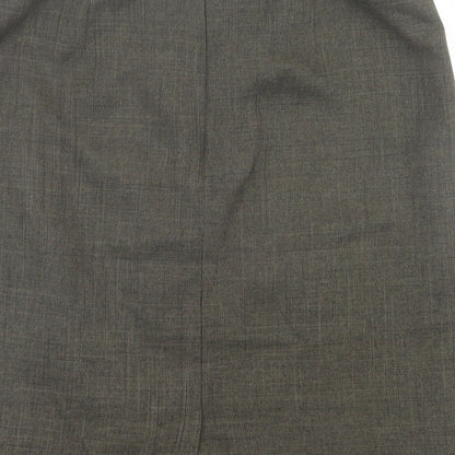Tom English Womens Green Polyester Straight & Pencil Skirt Size 14 Button