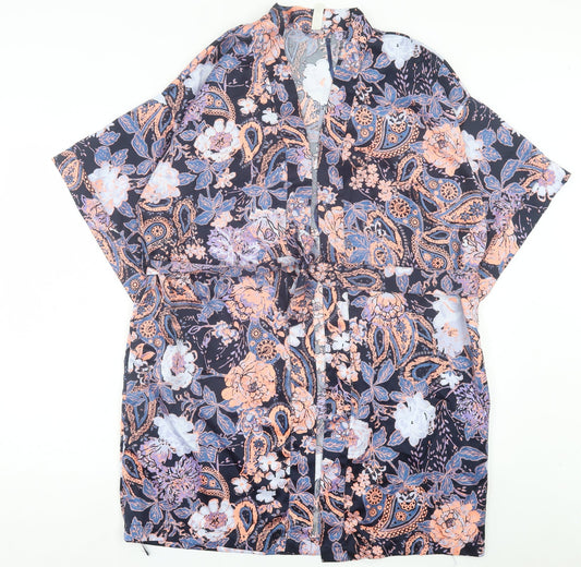 Cotton On Womens Multicoloured Paisley Polyester Kimono Blouse Size XS V-Neck