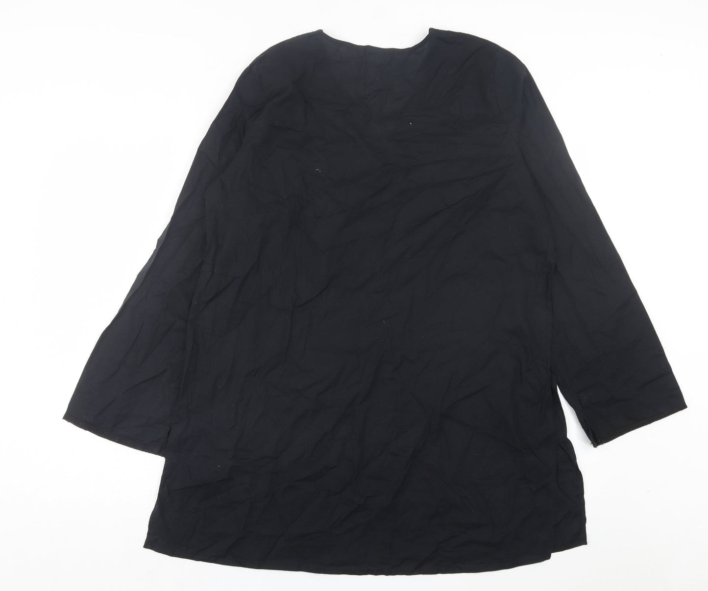 @ The beach Womens Black Cotton A-Line Size 16 V-Neck Pullover
