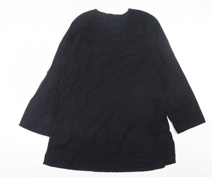@ The beach Womens Black Cotton A-Line Size 16 V-Neck Pullover