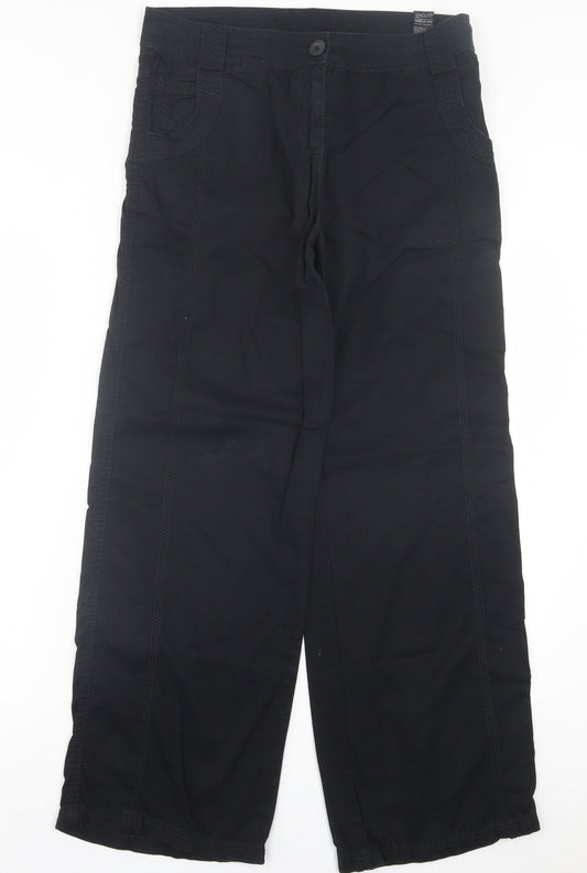 Womens UK Size 12 Marks and Spencer Regular Fit Chino Black Trousers