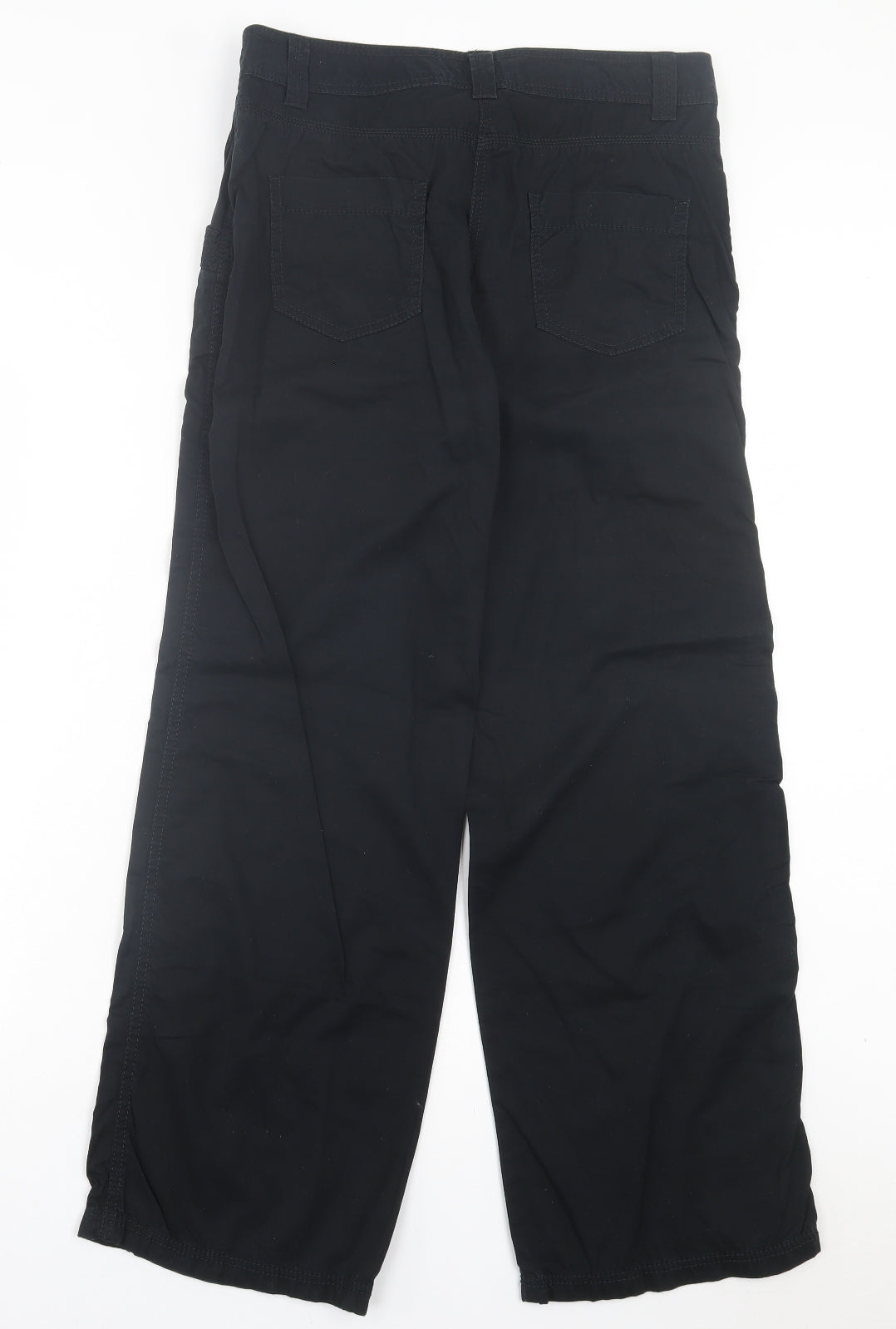 Womens UK Size 12 Marks and Spencer Regular Fit Chino Black Trousers