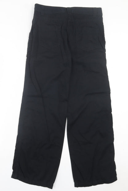 Womens UK Size 12 Marks and Spencer Regular Fit Chino Black Trousers