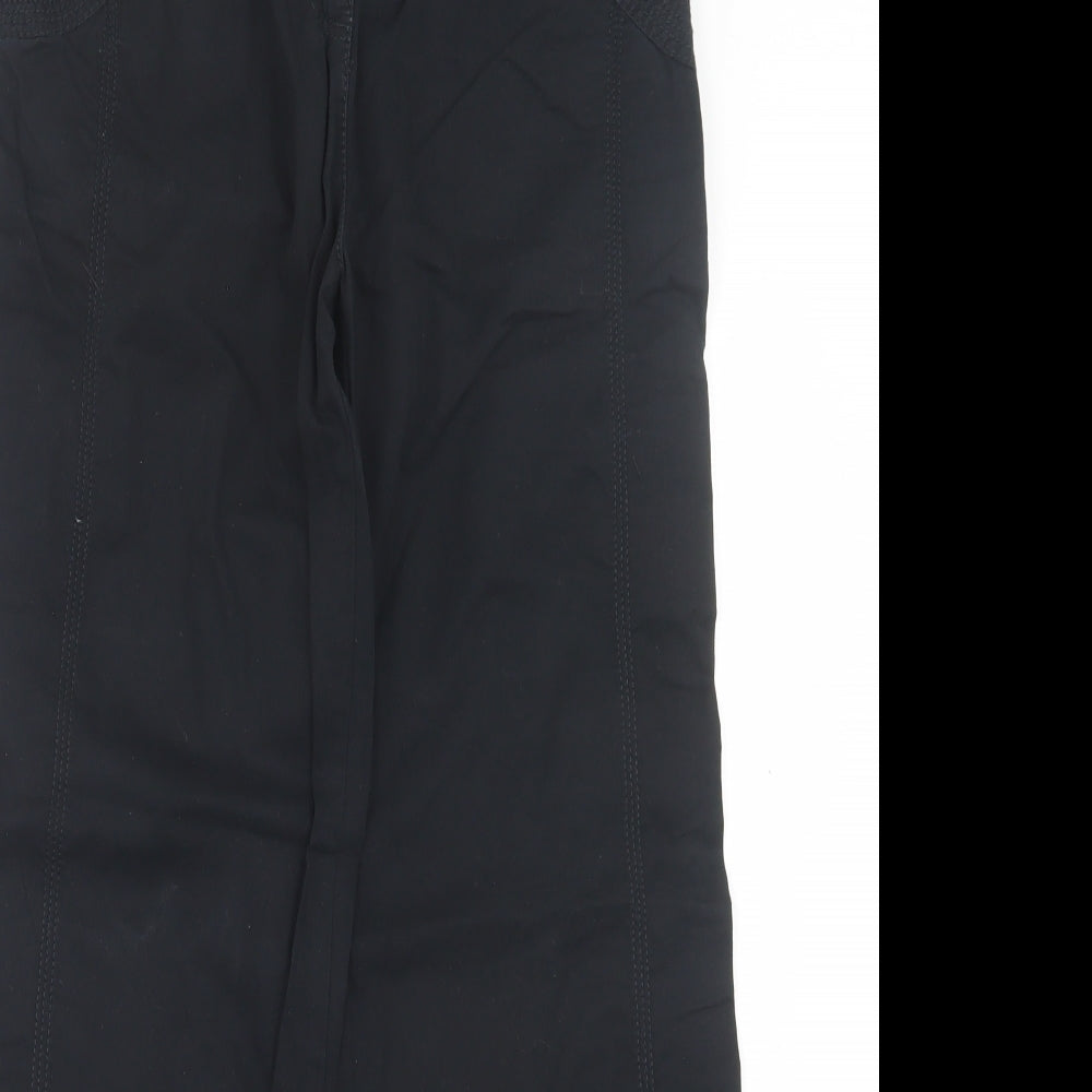 Womens UK Size 12 Marks and Spencer Regular Fit Chino Black Trousers