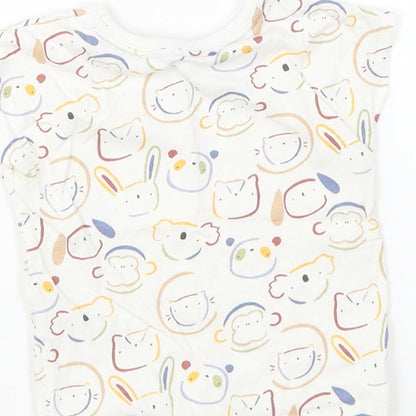 George Baby Multicoloured Geometric Cotton Basic T-Shirt Size 3-6 Months Round Neck Pullover