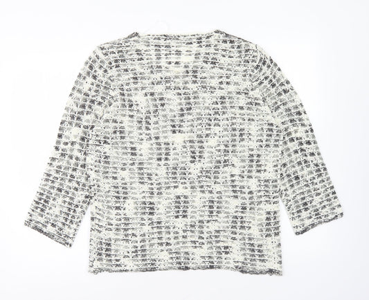 Just Elegance Womens Grey Round Neck Acrylic Pullover Jumper Size M