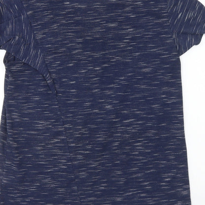 Nutmeg Womens Blue Polyester Basic T-Shirt Size 8 Round Neck