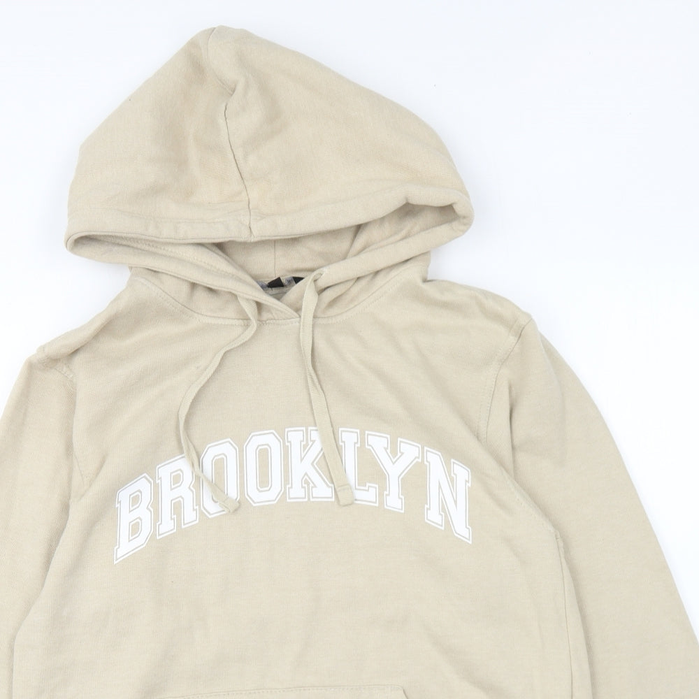 Peacock Ways Womens Beige Polyester Pullover Hoodie Size S Pullover - Brooklyn
