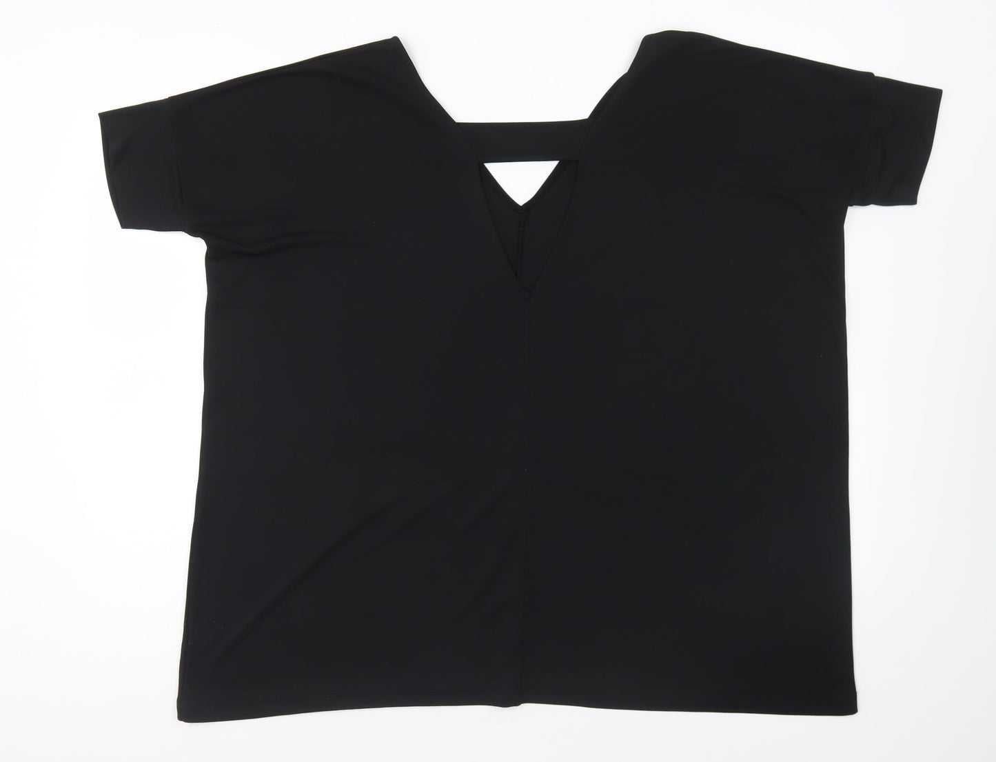 ASOS Womens Black Polyester Basic Blouse Size 8 V-Neck