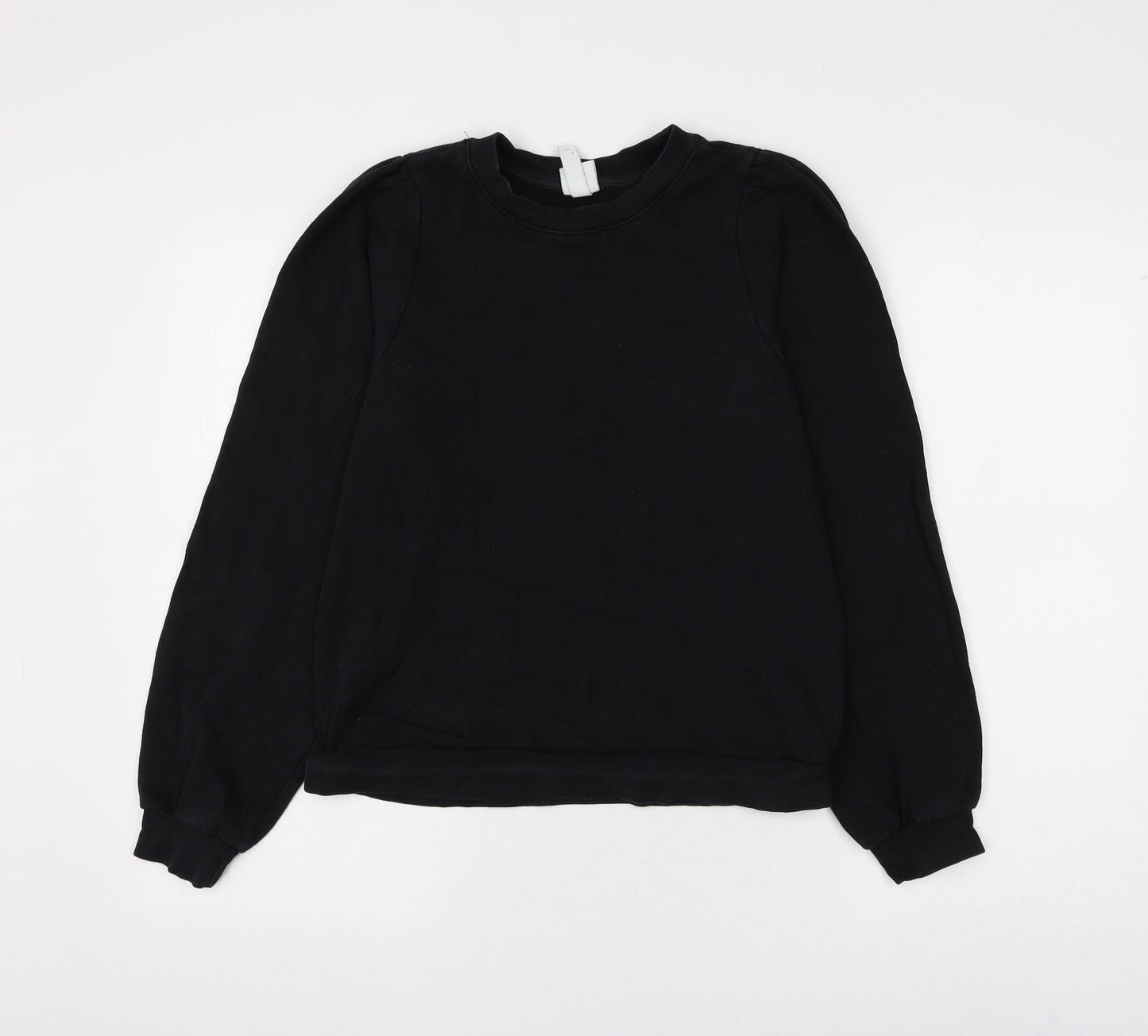 H&M Womens Black Polyester Pullover Sweatshirt Size S Pullover