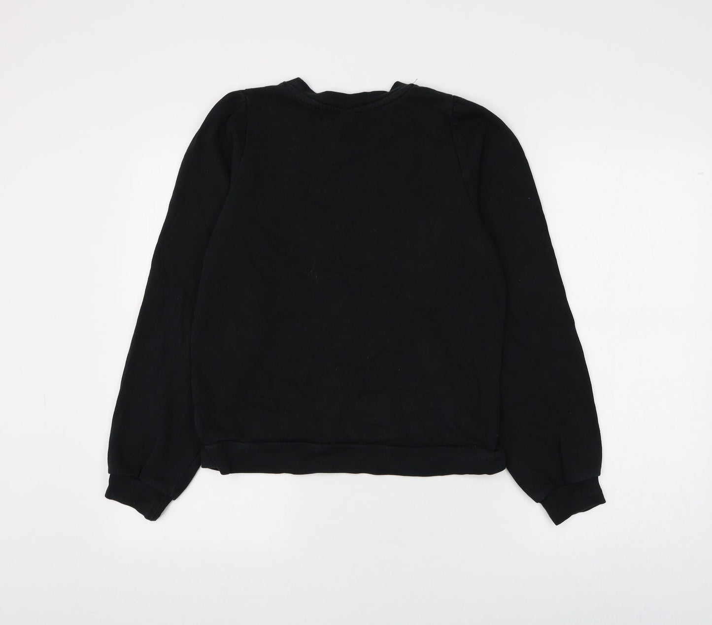 H&M Womens Black Polyester Pullover Sweatshirt Size S Pullover