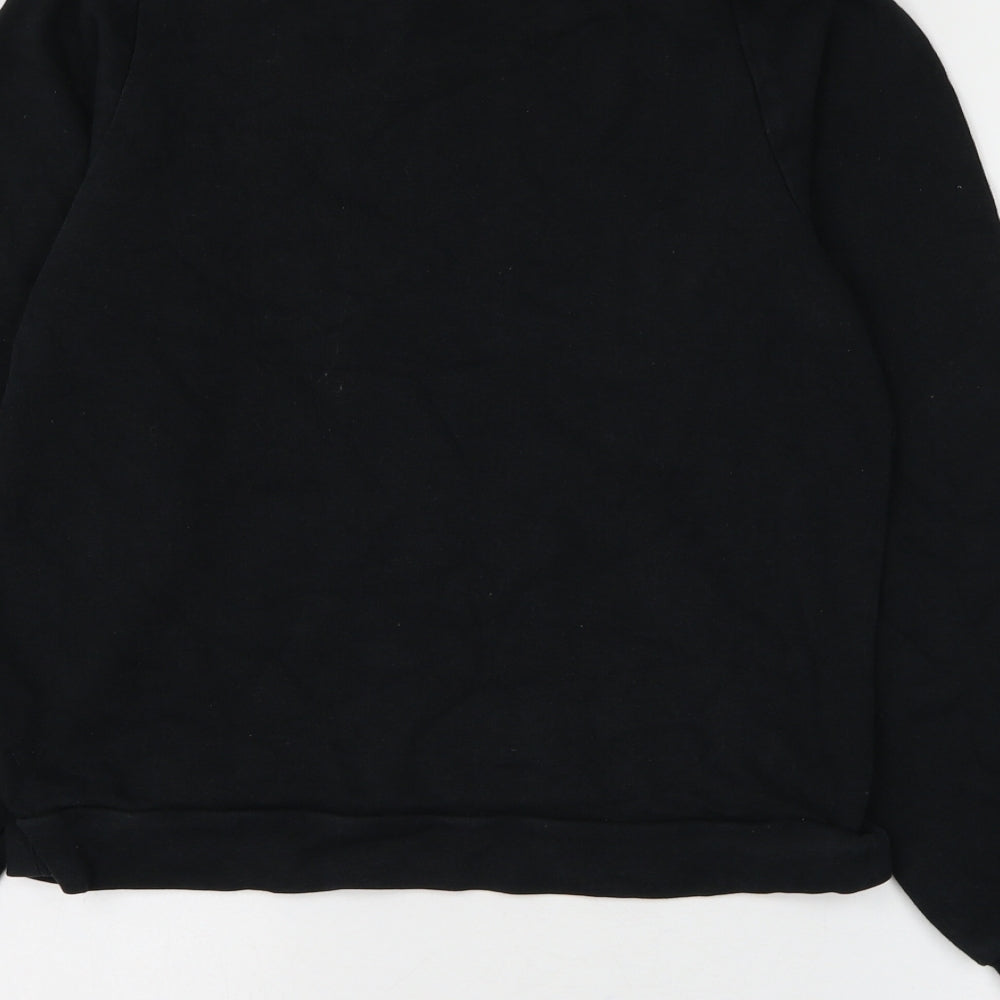 H&M Womens Black Polyester Pullover Sweatshirt Size S Pullover