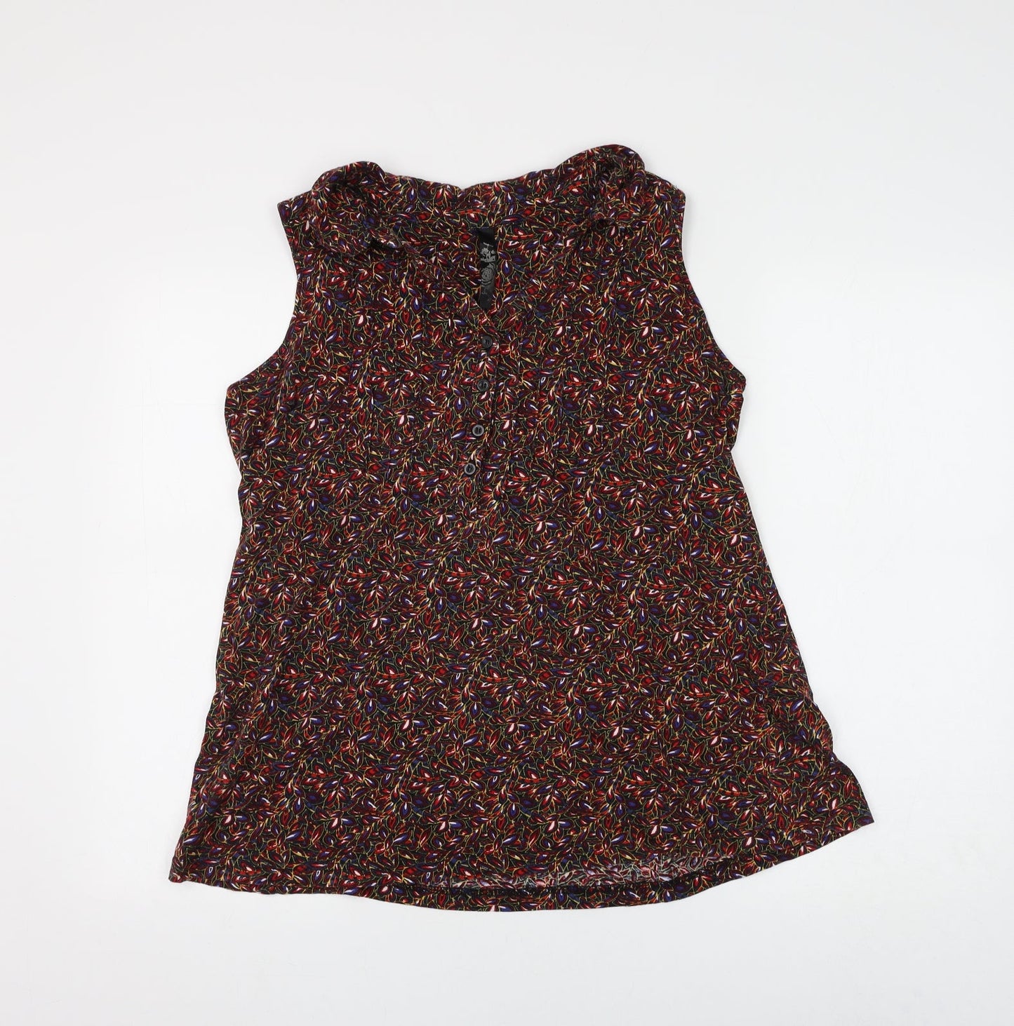 Womens UK Size 14 Preworn Multicoloured Basic Blouse