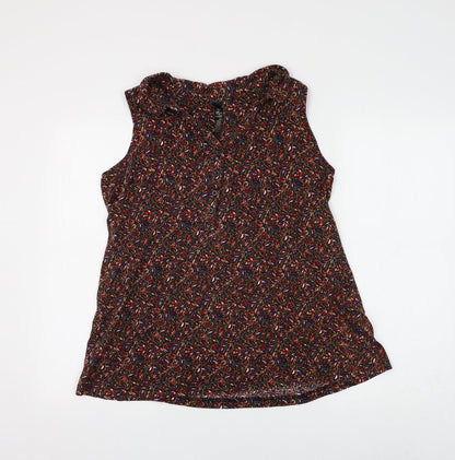 Womens UK Size 14 Preworn Multicoloured Basic Blouse