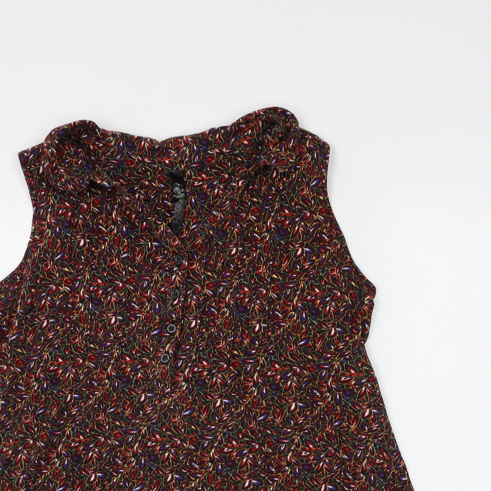 Womens UK Size 14 Preworn Multicoloured Basic Blouse