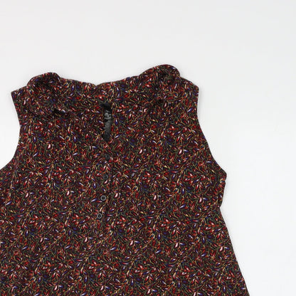 Womens UK Size 14 Preworn Multicoloured Basic Blouse