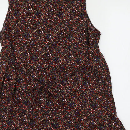 Womens UK Size 14 Preworn Multicoloured Basic Blouse