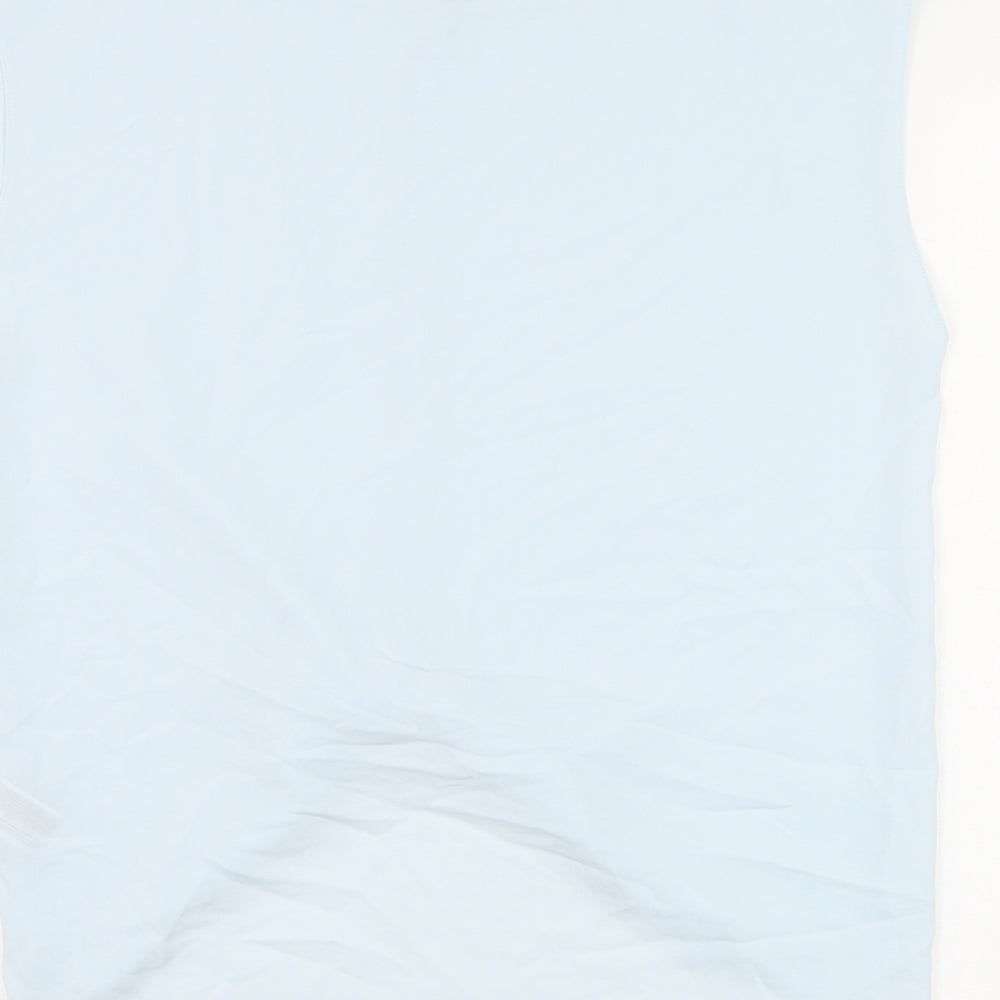 Primark Womens Blue Polyester Basic Blouse Size 10 Round Neck - Knot Front