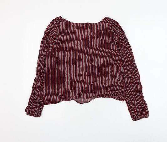 Womens UK Size M Hollister Red Basic Blouse