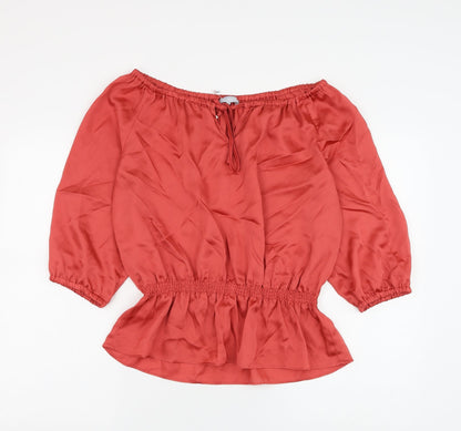 Womens UK Size M Violet & Claire Red Basic Blouse