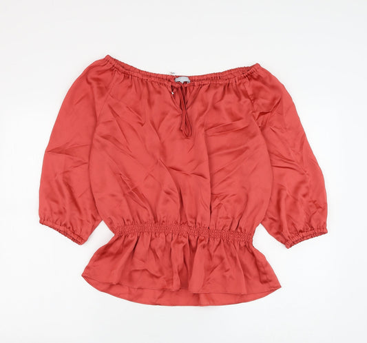 Womens UK Size M Violet & Claire Red Basic Blouse