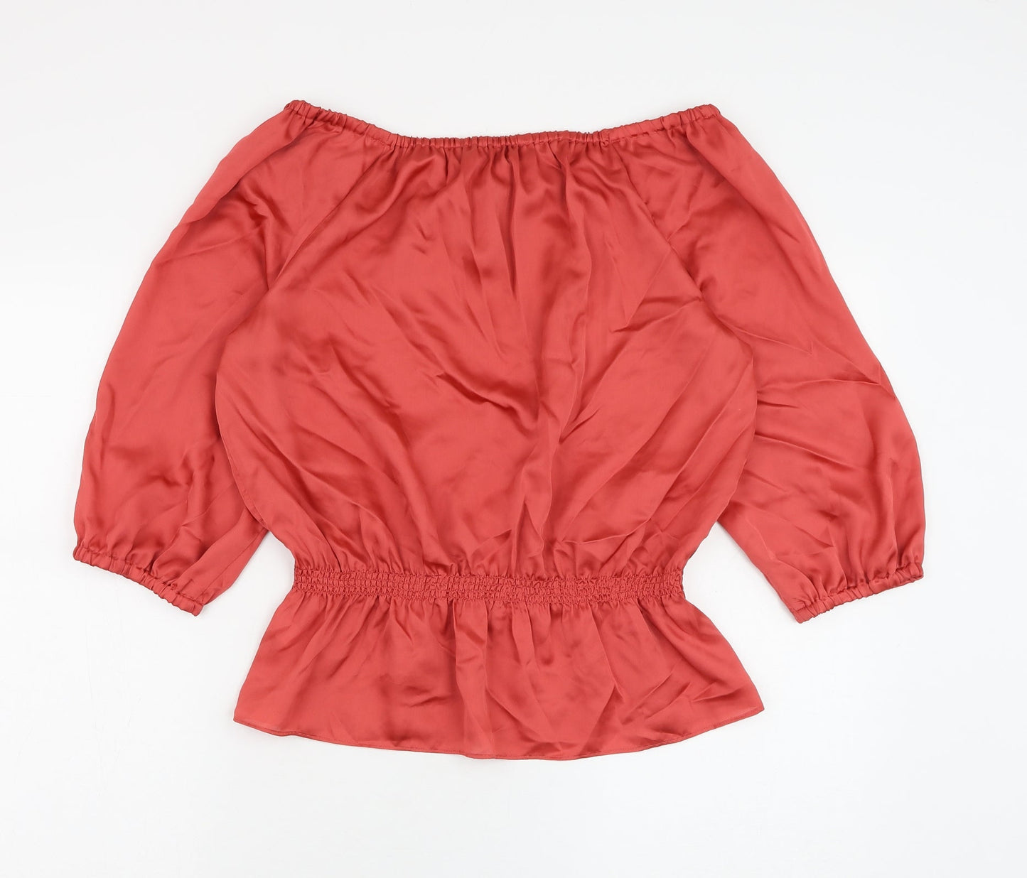 Womens UK Size M Violet & Claire Red Basic Blouse