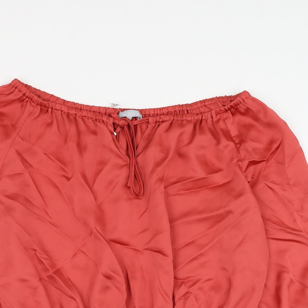 Womens UK Size M Violet & Claire Red Basic Blouse