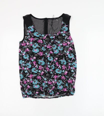Womens UK Size 8 M&Co Black Basic Blouse