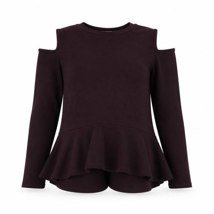 NEXT Girls Purple Round Neck Polyester Pullover Jumper Size 11-12 Years Pullover - Cold Shoulder
