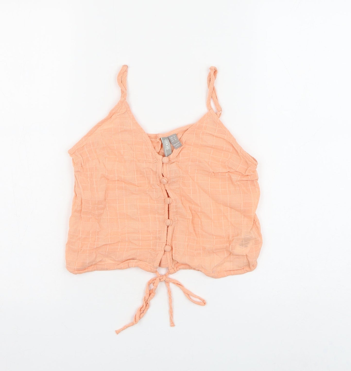 Womens UK Size 4 ASOS Pink Cropped Tank