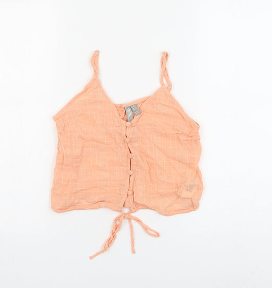 Womens UK Size 4 ASOS Pink Cropped Tank