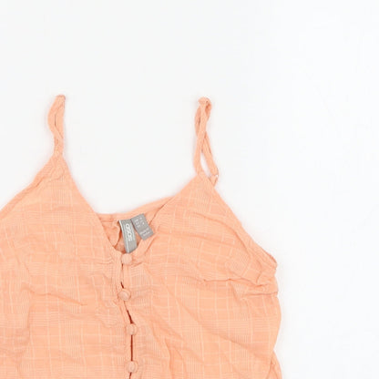Womens UK Size 4 ASOS Pink Cropped Tank