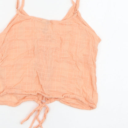 Womens UK Size 4 ASOS Pink Cropped Tank