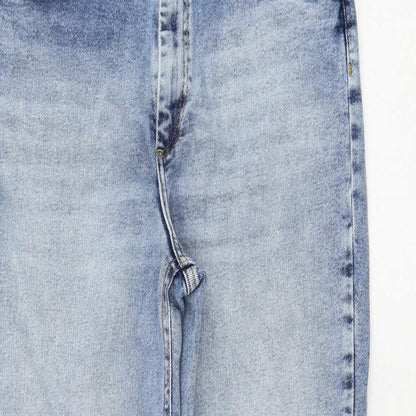 Only Womens Blue Cotton Straight Jeans Size 32 in L28 in Regular Zip