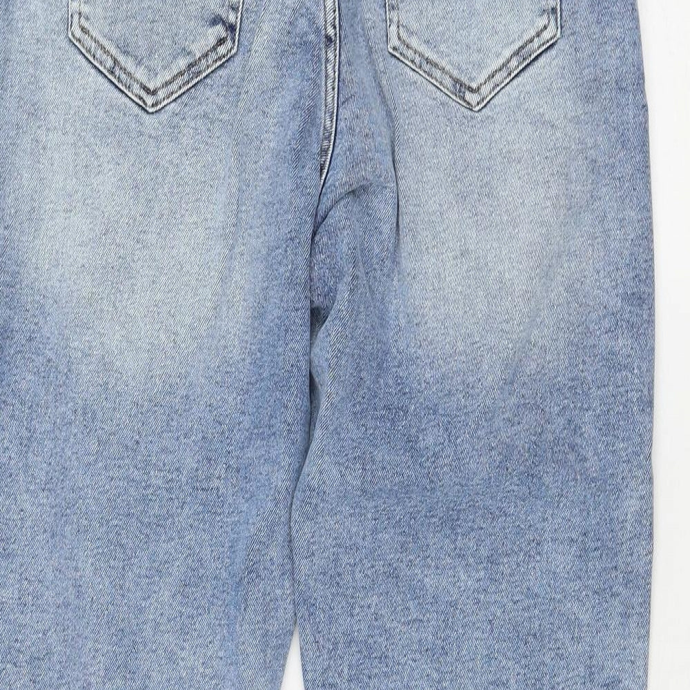 Only Womens Blue Cotton Straight Jeans Size 32 in L28 in Regular Zip