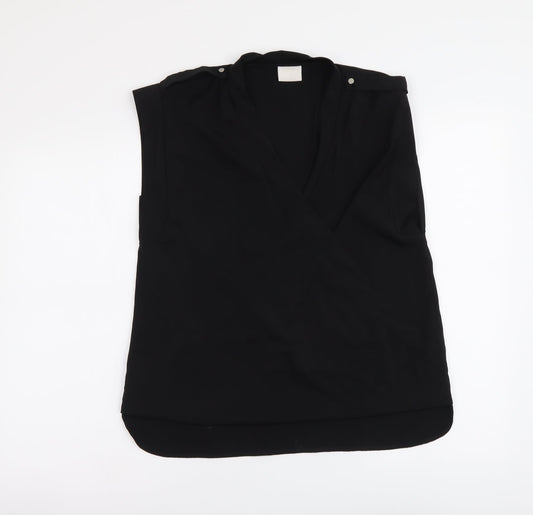 Womens UK Size M VILA Black Basic Tank