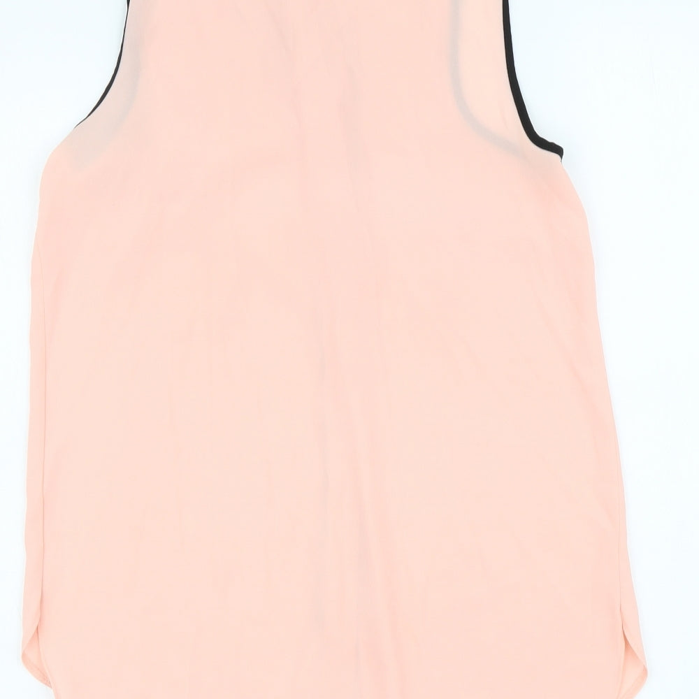 Papaya Womens Pink Polyester Basic Tank Size 8 V-Neck