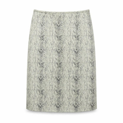 Le Suit Womens Green Animal Print Polyester A-Line Skirt Size 8 Zip - Snake pattern