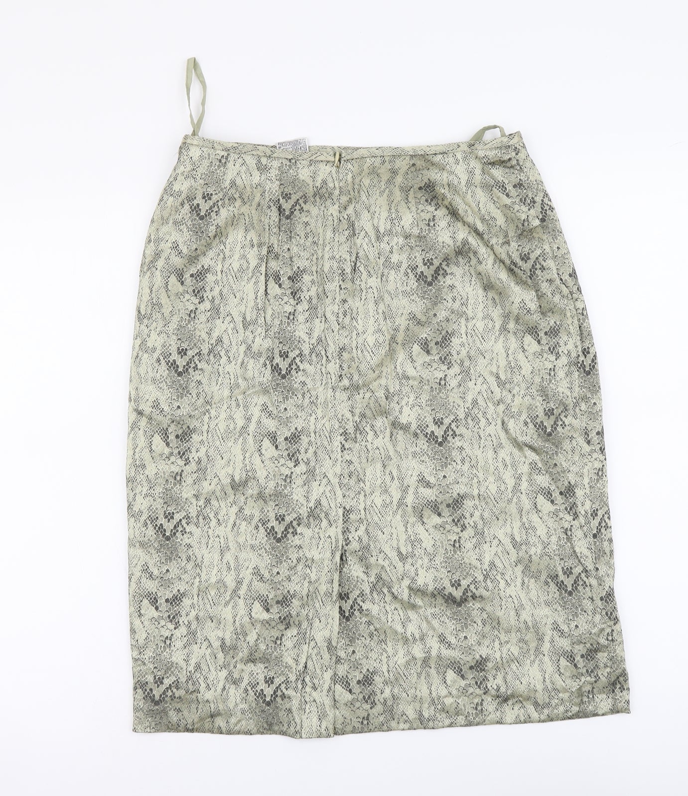 Le Suit Womens Green Animal Print Polyester A-Line Skirt Size 8 Zip - Snake pattern