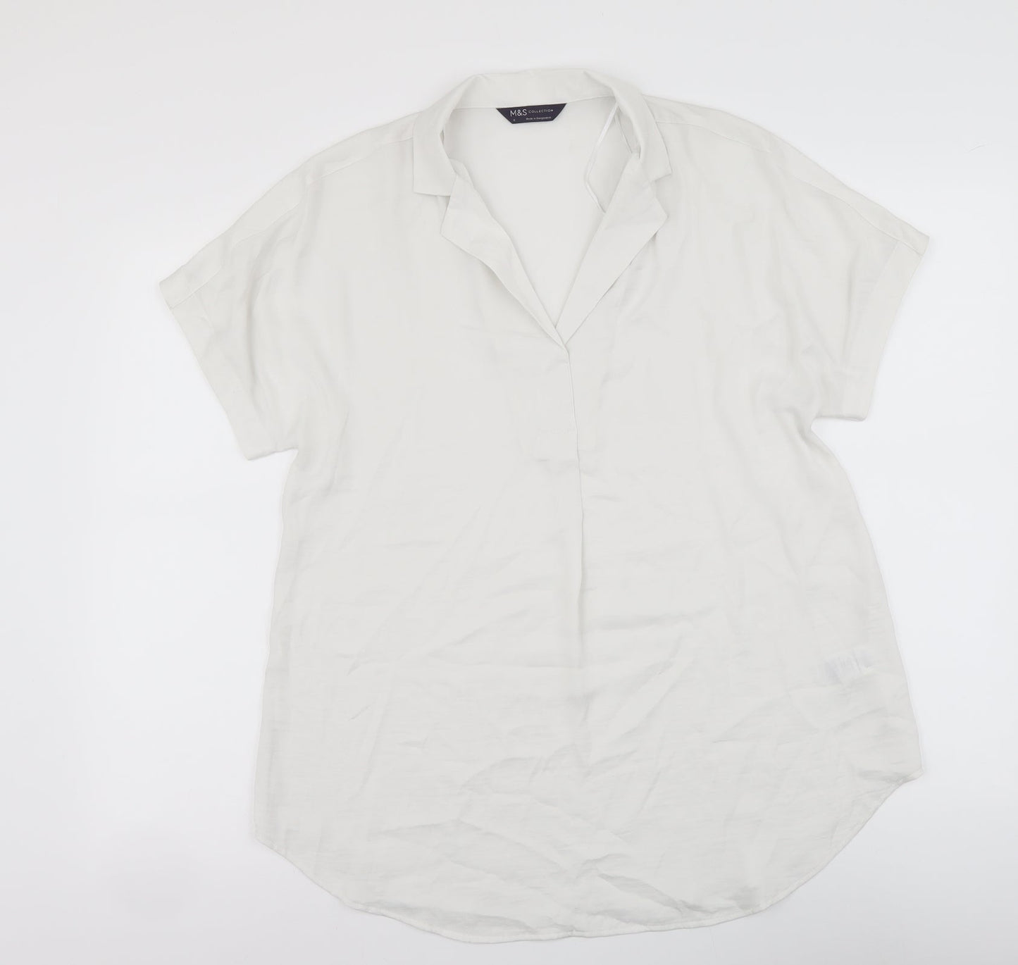 Womens UK Size 8 Marks and Spencer Ivory Basic Blouse