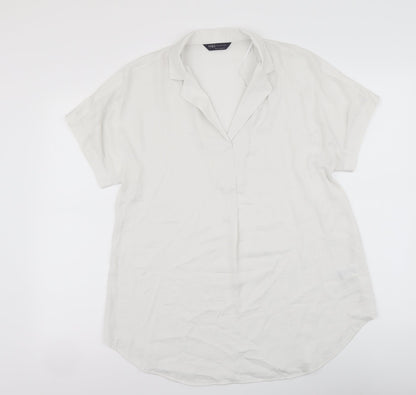 Womens UK Size 8 Marks and Spencer Ivory Basic Blouse