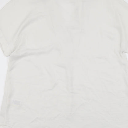 Womens UK Size 8 Marks and Spencer Ivory Basic Blouse