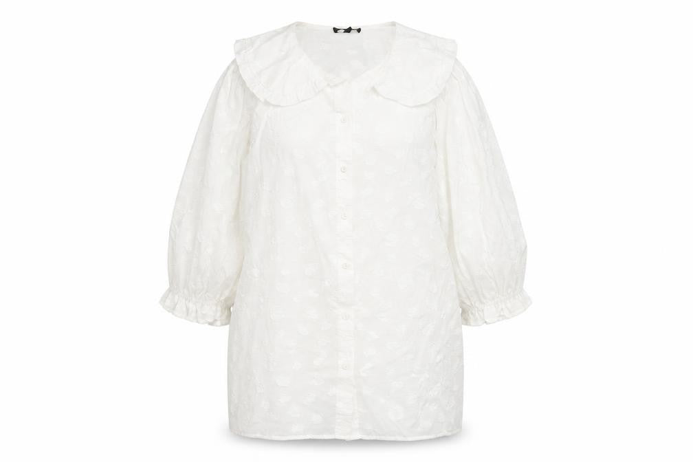 Womens UK Size 16 Phase Eight White Basic Button-Up