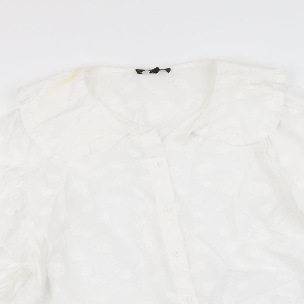 Womens UK Size 16 Phase Eight White Basic Button-Up