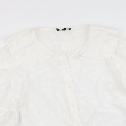 Womens UK Size 16 Phase Eight White Basic Button-Up