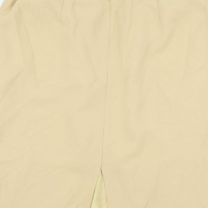 Bonmarché Womens Beige Polyester Straight & Pencil Skirt Size 22 Zip