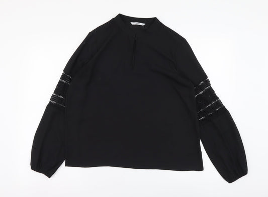 Womens UK Size M Only Black Basic Blouse